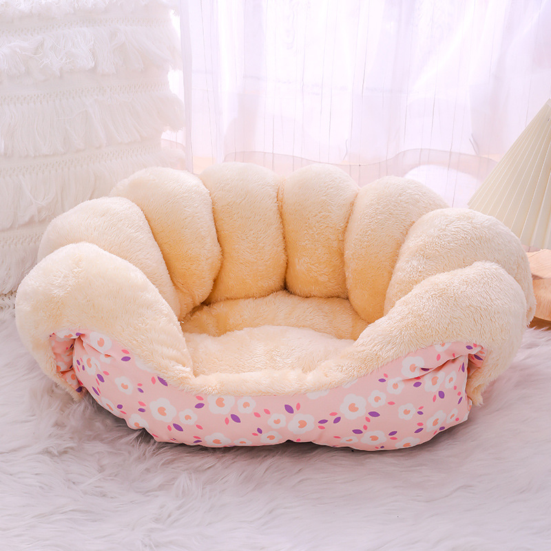 Warm Velvet-Lined Pet Bed - Thick Insulated Cat & Dog Nests for Cozy Winter Nights - view 7