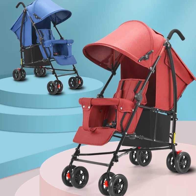 New front and rear double seat baby stroller detachable and washable lightweight foldable double seat baby stroller Z250319