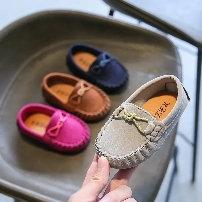Children Loafers Shoes Boys Flat Sneakers Baby Kids Casual Toddler Girls Breathable Slipon Soft Bottom Solid Color 250319