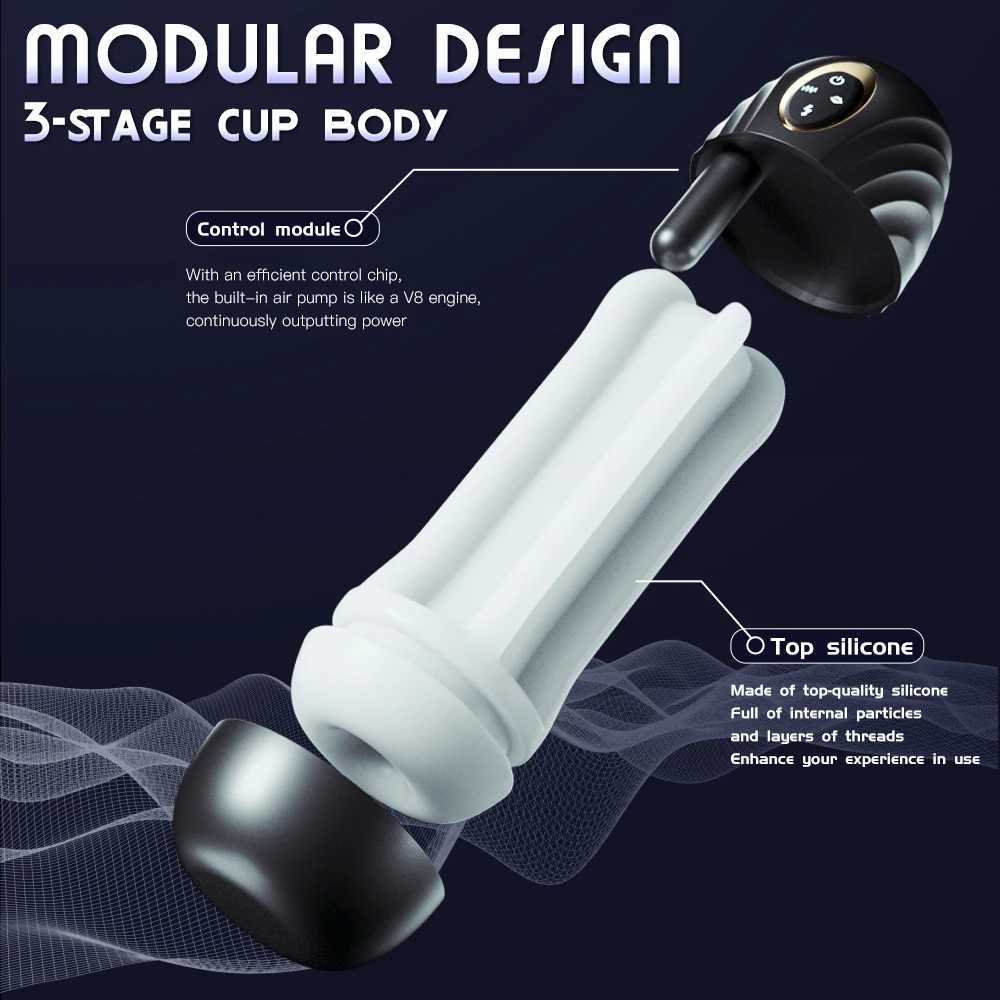 Automatic Male Sucking Mastubator Vibration Blowjob Machine Masturbation Cup Sex Toys Adult Goods for Men Masturbate SuppliesXJ250319