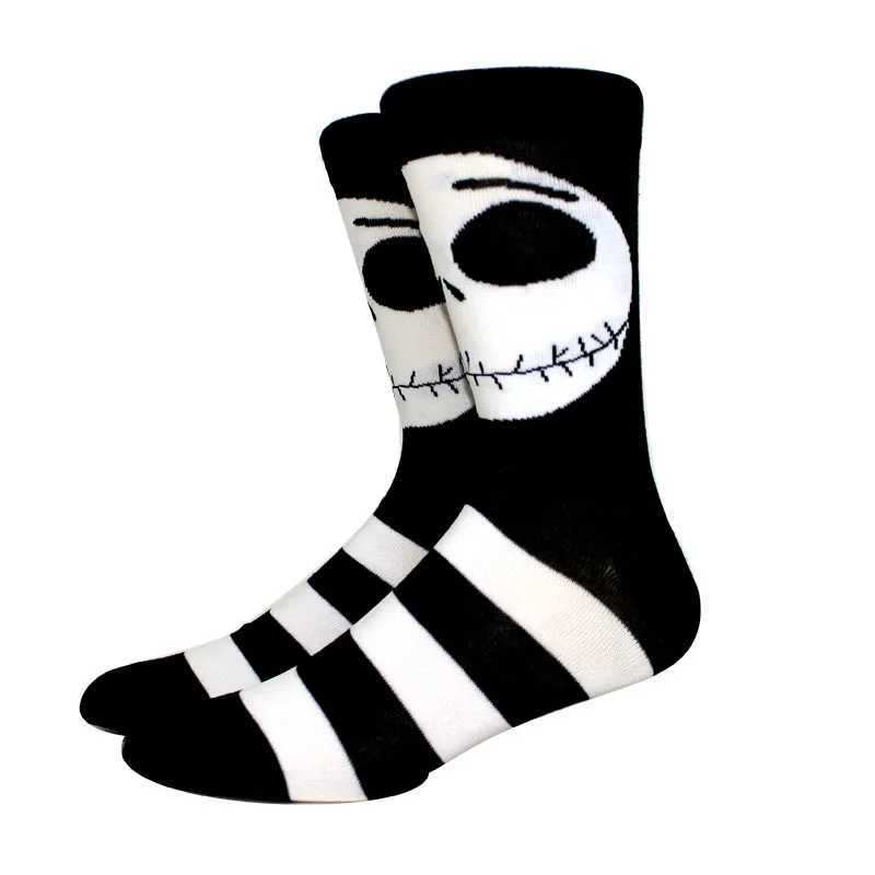 5 pairs of new anime mens long socks novel knee high couple role-playing socks personality hip-hop Harajuku women funny socks X250319