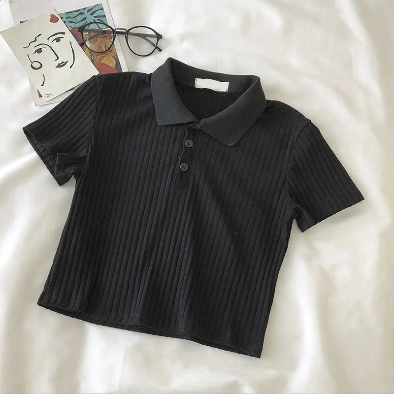 Summer Childrens Solid Color POLO Shirt Handsome Fashion Sports T-shirt Girl Lapel Casual and Comfortable Half Sleeve 4-13y 250319