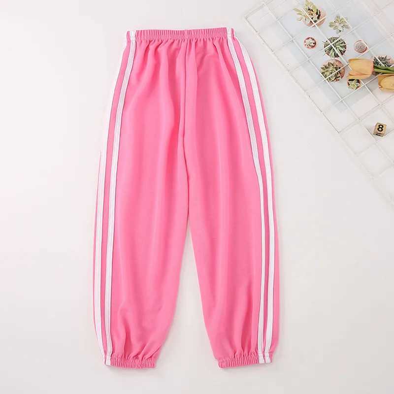 Childrens pants summer thin clothes boys and girls casual mosquito proof pants childrens candy colored casual clothesT250318