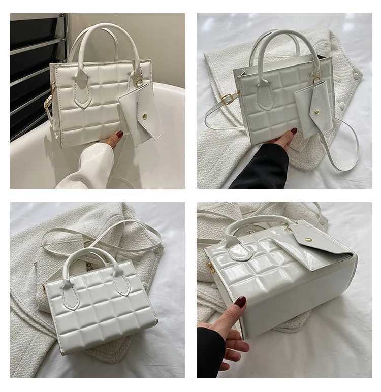 New Casual PU Leather Shoder Bag for Wen Fashion Solid Color Crossbody Handbags Purse Fem Simple Designer Bag Z250318
