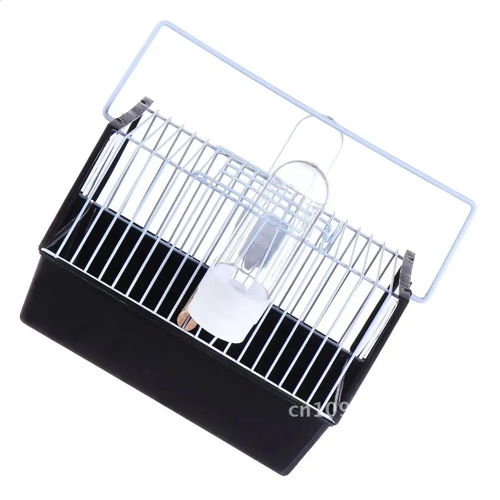 Bird cage portable feeder small carrying case transportation parrot and bird supplies pet handheld plastic 250318