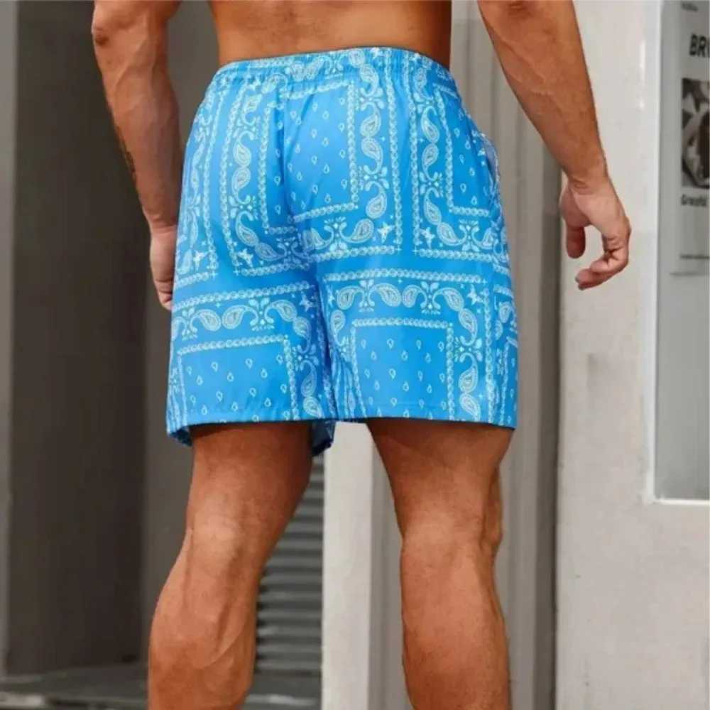 Summer Men Board Shorts Vintage Paisley Quick Drying Sport Casual Hawaii Male Beach Short Pants Trunks Man Ice Shorts Swimsuit W250319