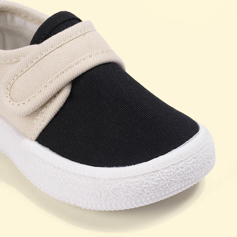 EDUBA 2025 Spring Kids Canvas Sneakers | Color Block Unisex Toddler Shoes Soft Thick Sole Eco-Friendly Breathable EW5S82 250319