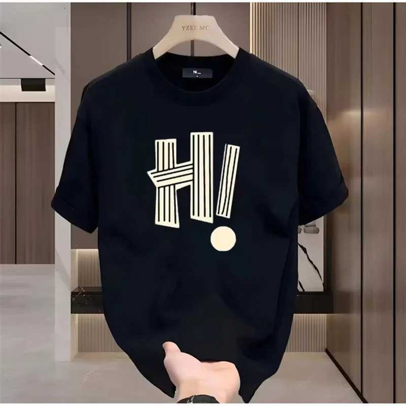 Short sleeved T-shirt for mens summer loose and loose fit young round neck clothing trend brand trendT250318