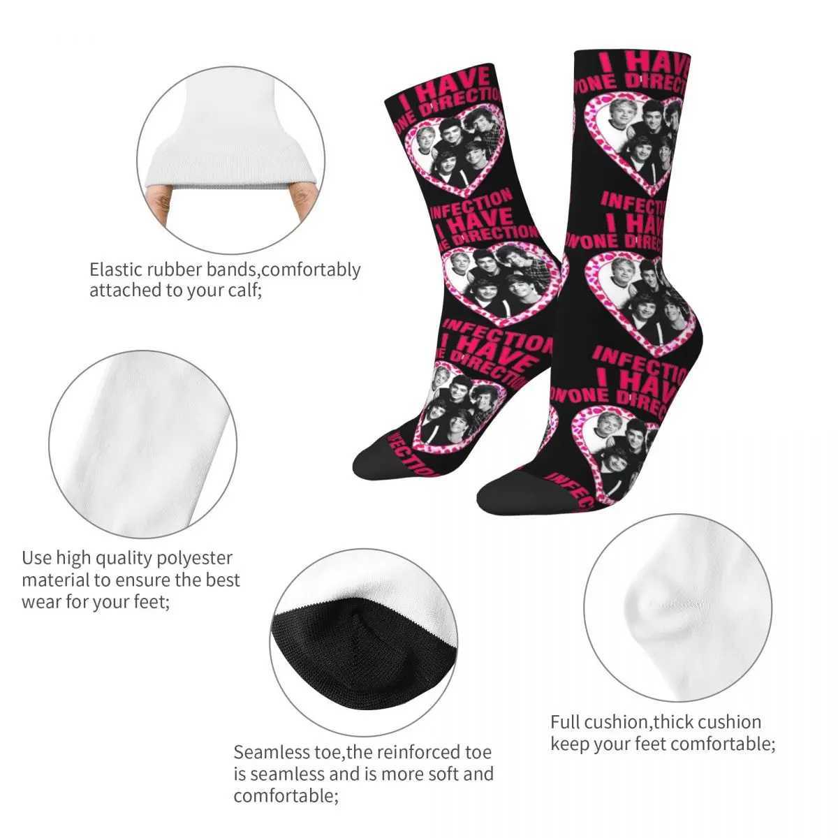 I Have Ones Music And Directions Socks Autumn Stockings Retro Women Men Warm Soft Socks Graphic Skateboard Anti Slip Socks X250319