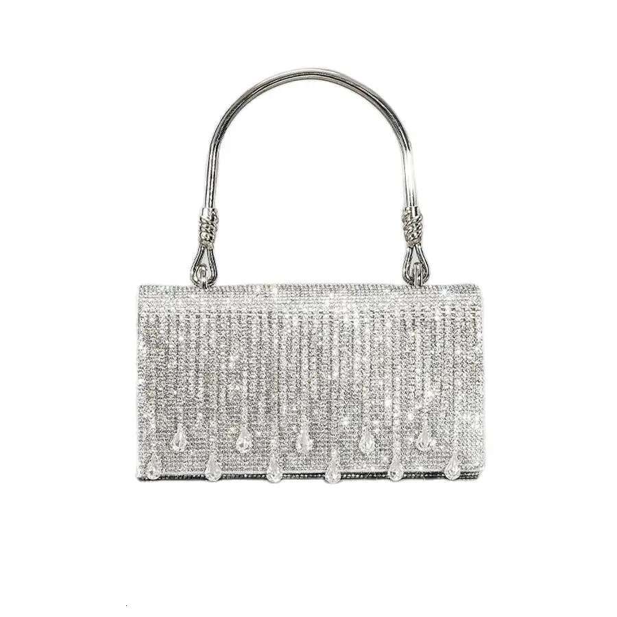 Evening Rhies Sier Crystal Bg Handmade Bags For Women Purses And Handbags Designer Women's Bag