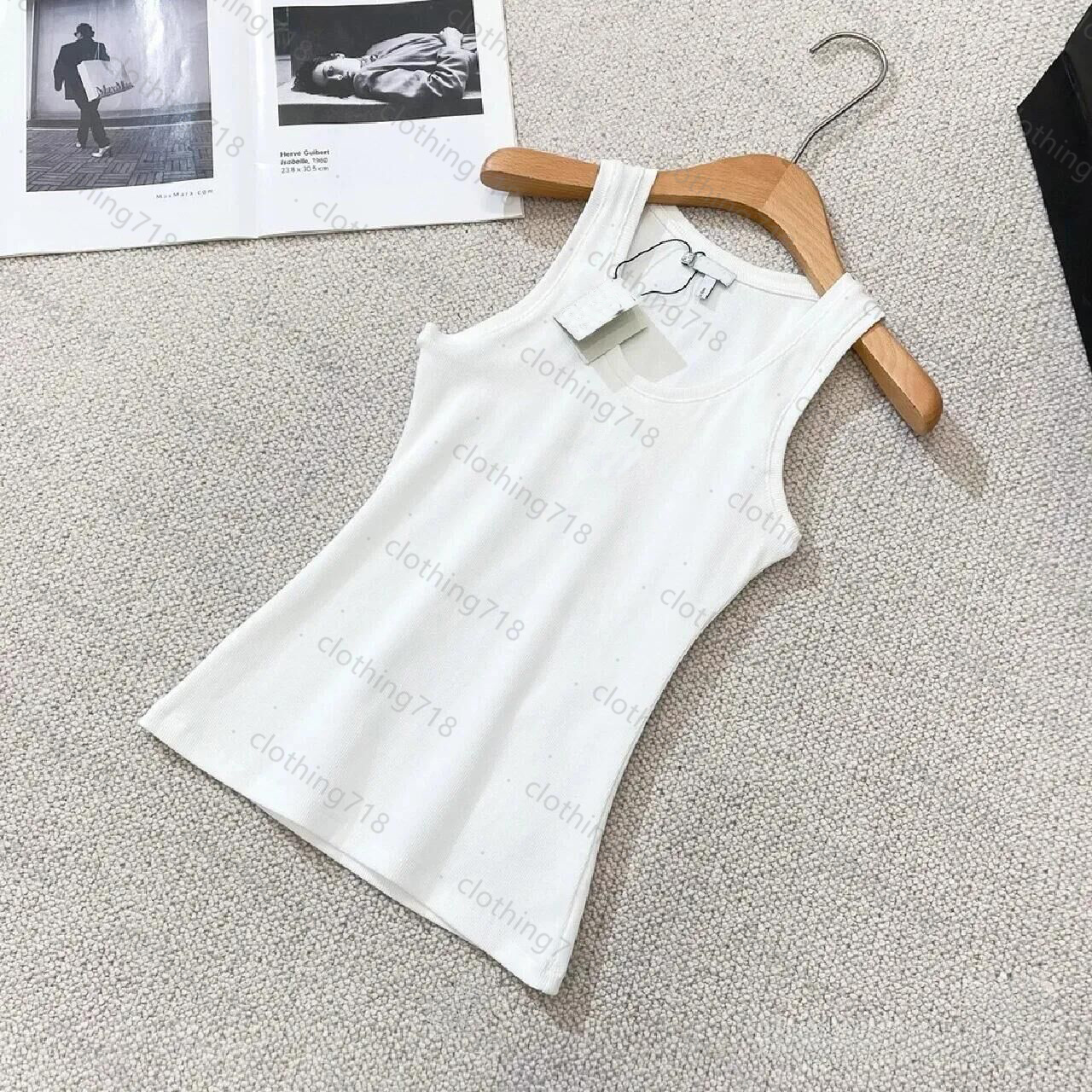 2024 Summer Womens Tank Top Slim Slvel Crop Top Knitted Camisole for Sports y250528CGXS