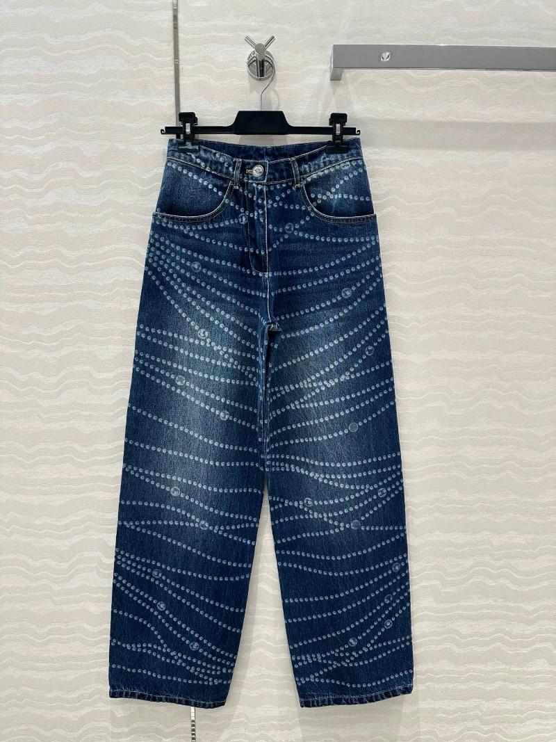 Women's Jeans 25 Spring/Summer Product Chain Printed Wide Leg