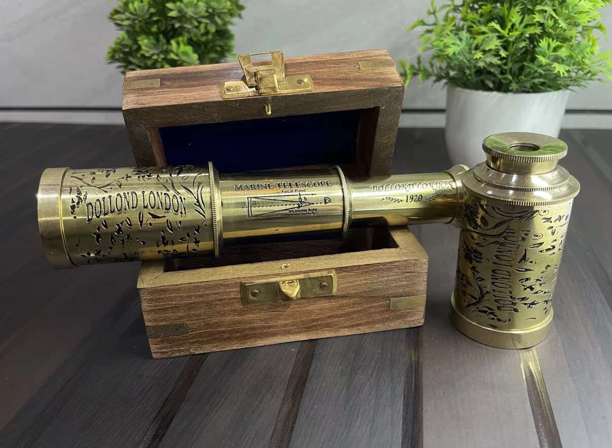 New maritime Telescope SpyGlass In Wooden box Handmade pointing promotion gift corporate Personalized