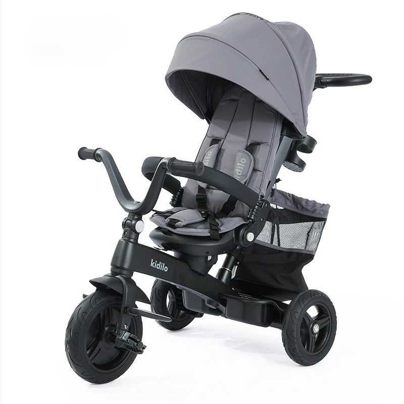 Childrens tricycle lightweight foldable baby can push and ride the bicycle 3-6 year old baby stroller luxurious Z250319