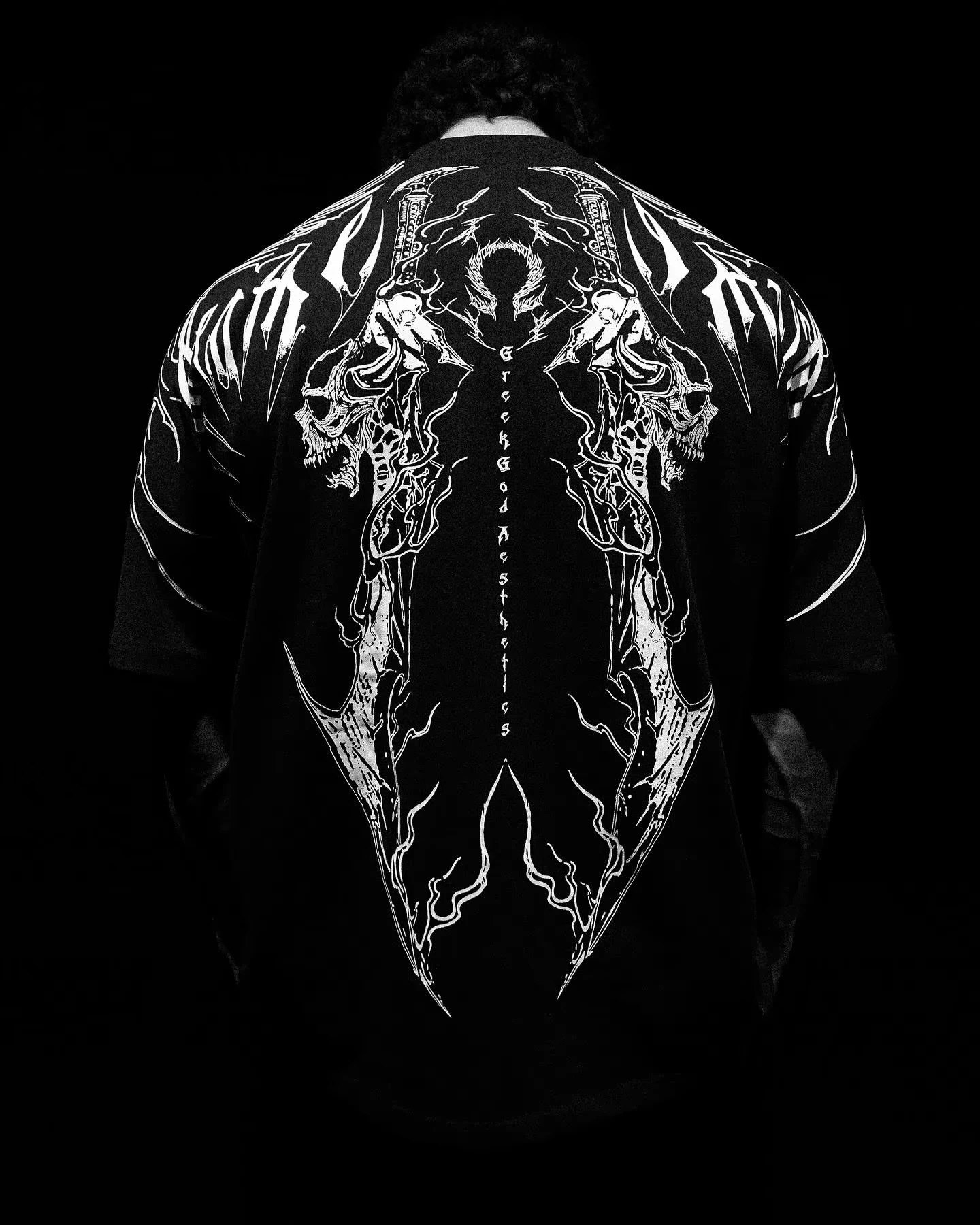 Fashionable mens Tshirt breathable sportswear oversized black American size DTG printed CBUM fashionable 250319