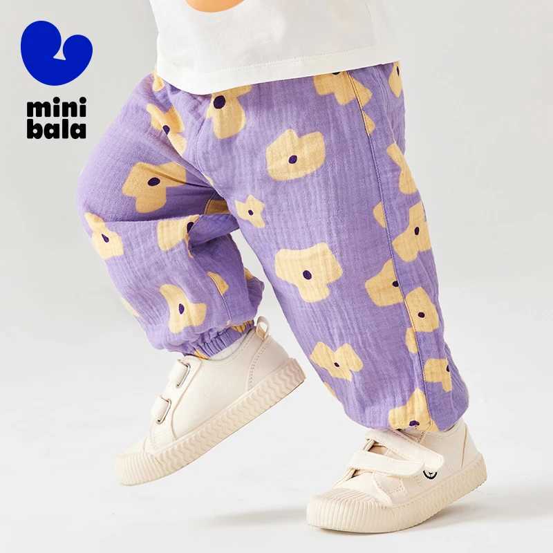 Mini Bala Boys and Girls Pants Summer Quick Drying Mosquito Resistant Loose Skin Friendly Soft Cotton PantsT250318
