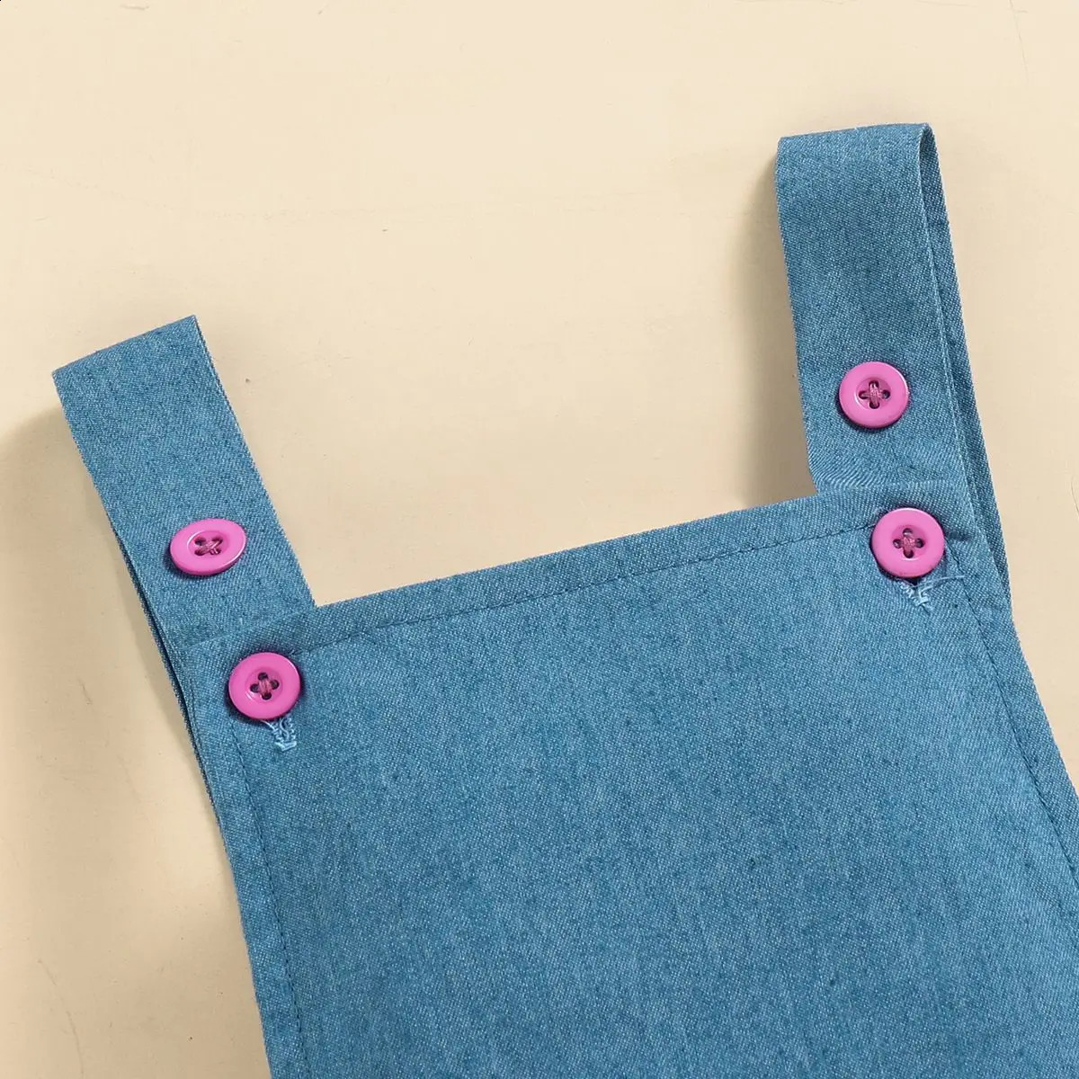 Summer Baby Girl Plaid ShortSleeved Top Denim Triangle Bag Bodysuits Headscarf Romper Clothes ThreePiece Sets 250319