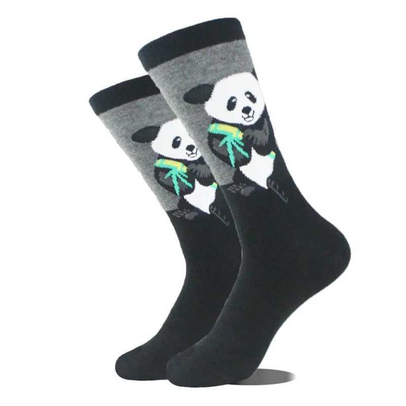 1 pair of interesting animal socks mens Divertedos alien lapdog panda flamingo cactus Sokken unisex new skateboard crazy Meiyas X250319