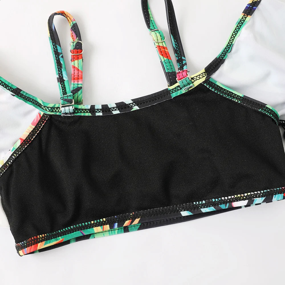 Family Matching Mom and Girl Swimsuits 2 Pieces Bikini Beachwear Swimwear Family Look Mother And Daughter Bikini Swimsuits 250319
