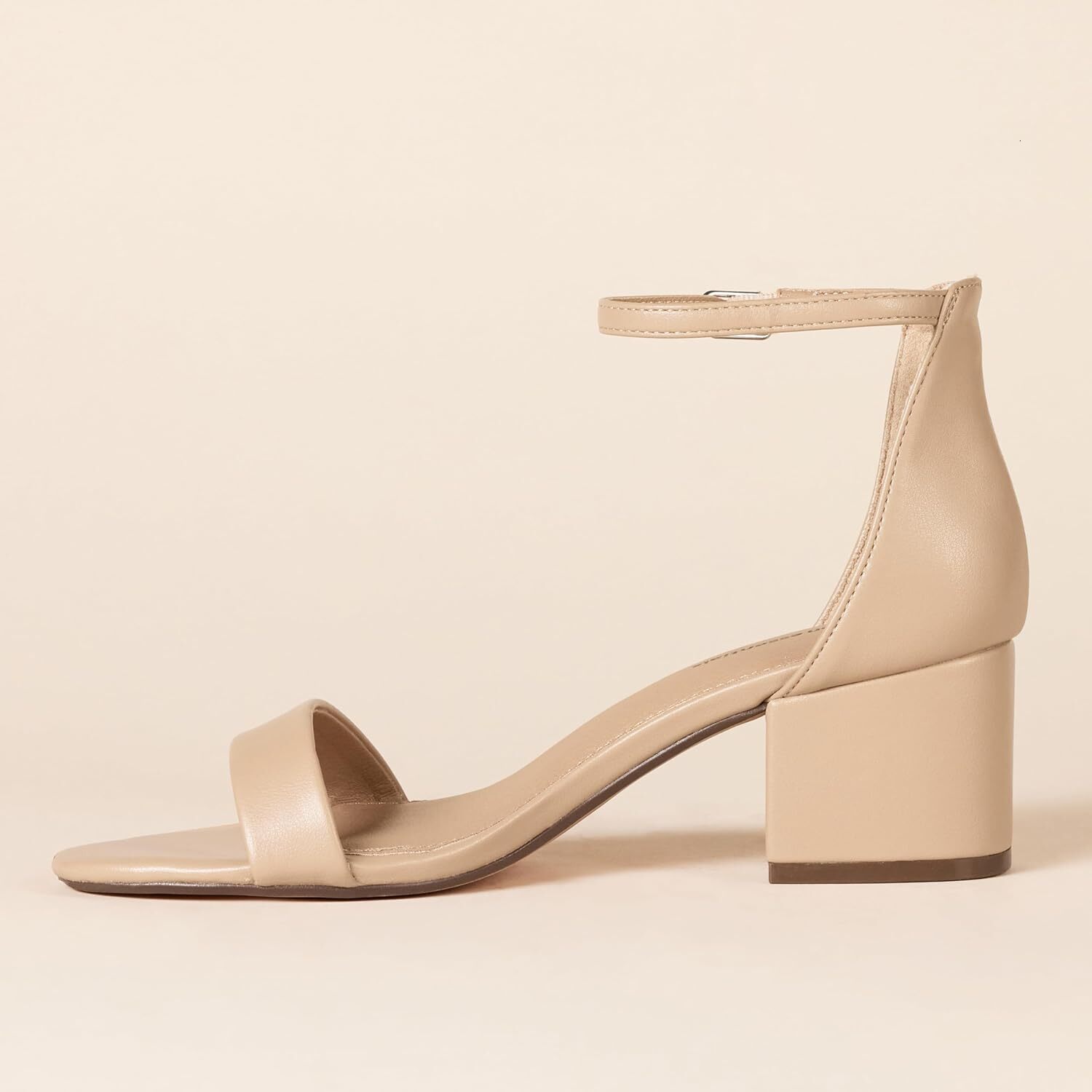 Women's double strap high-heeled sandals