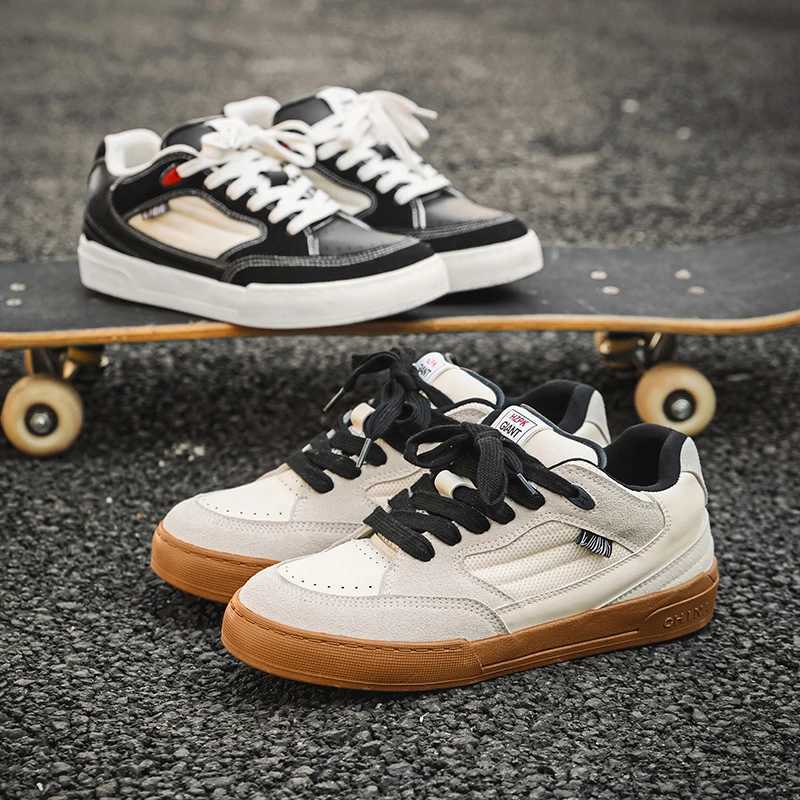 Harajuku Skateboarding Shoes Men Fi Beige Breathable Mens Skate Shoes Casual Man Sneakers hbre shoes Y250318