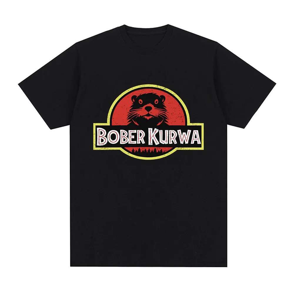 Bober Kurwa Bobr Funny Meme Graphic T-Shirt Men's Women Fashion Hip Hop Short Sleeve Loose T-Shirts 100% Cotton Cozy T Shirts