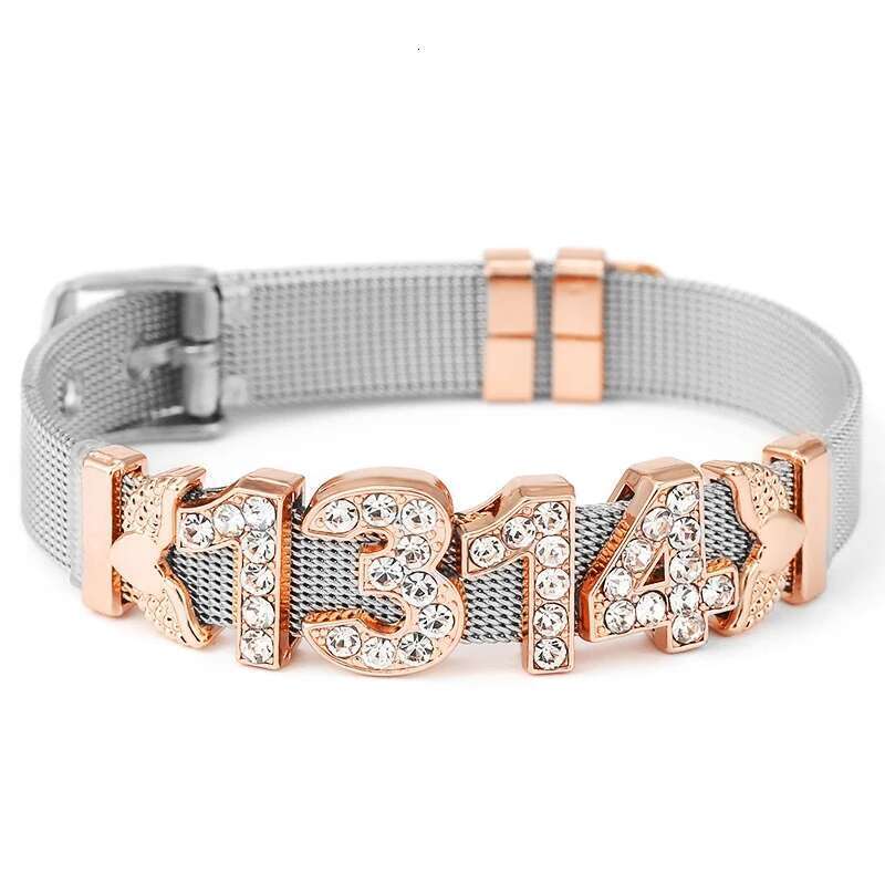 10mm Crystal Feather 1314 Beads Charm Bracelets DIY Mesh Keeper Bracelets Pulseras Mujer For Women Men Best Fashion Jewelry Gift