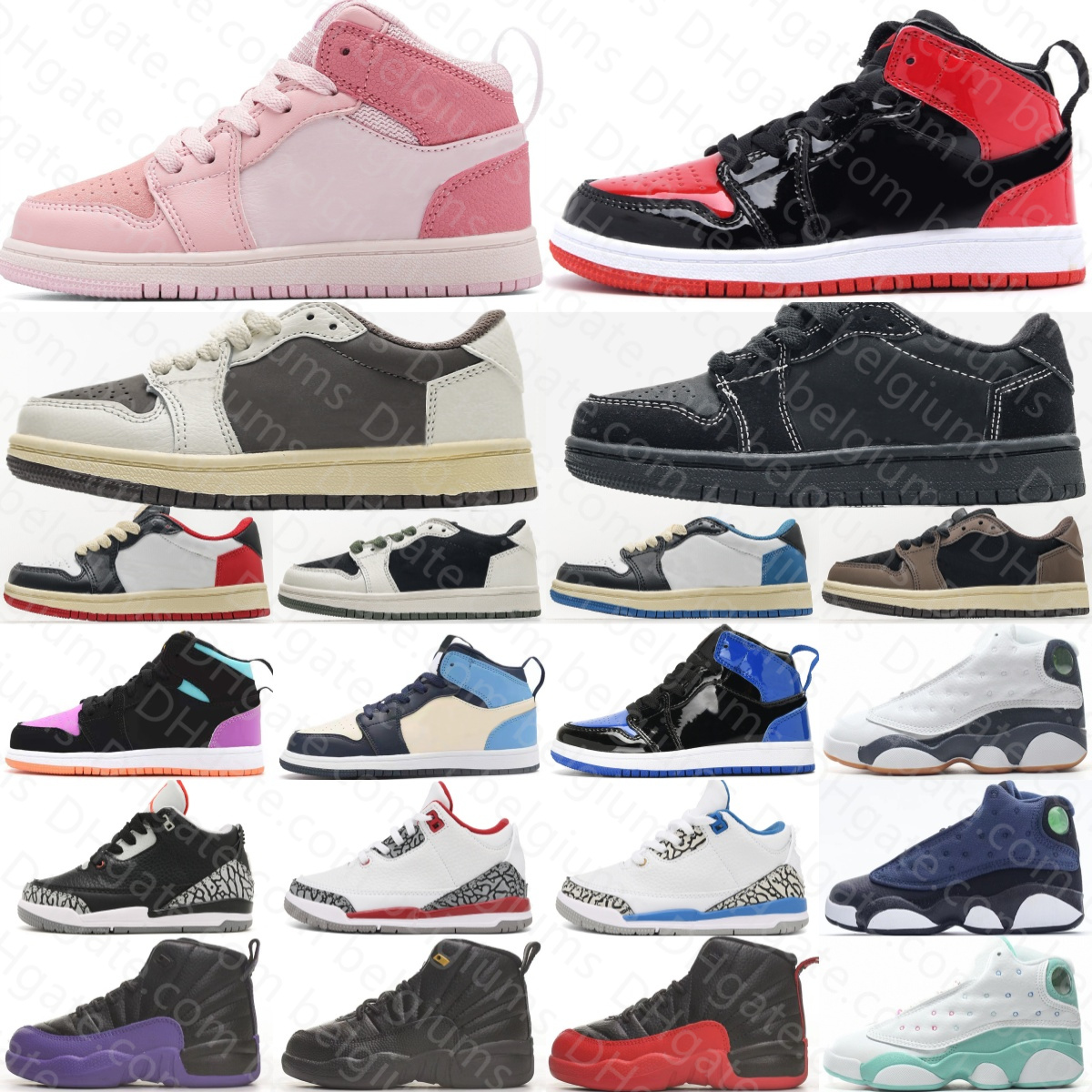 Kids Shoes Basketball Toddler Sneakers Designer Boys Girls Children Sneaker Runner Trainers Kid Youth Baby Outdoor Shoe Black White Red Olive Mocha Cats Grey Blue