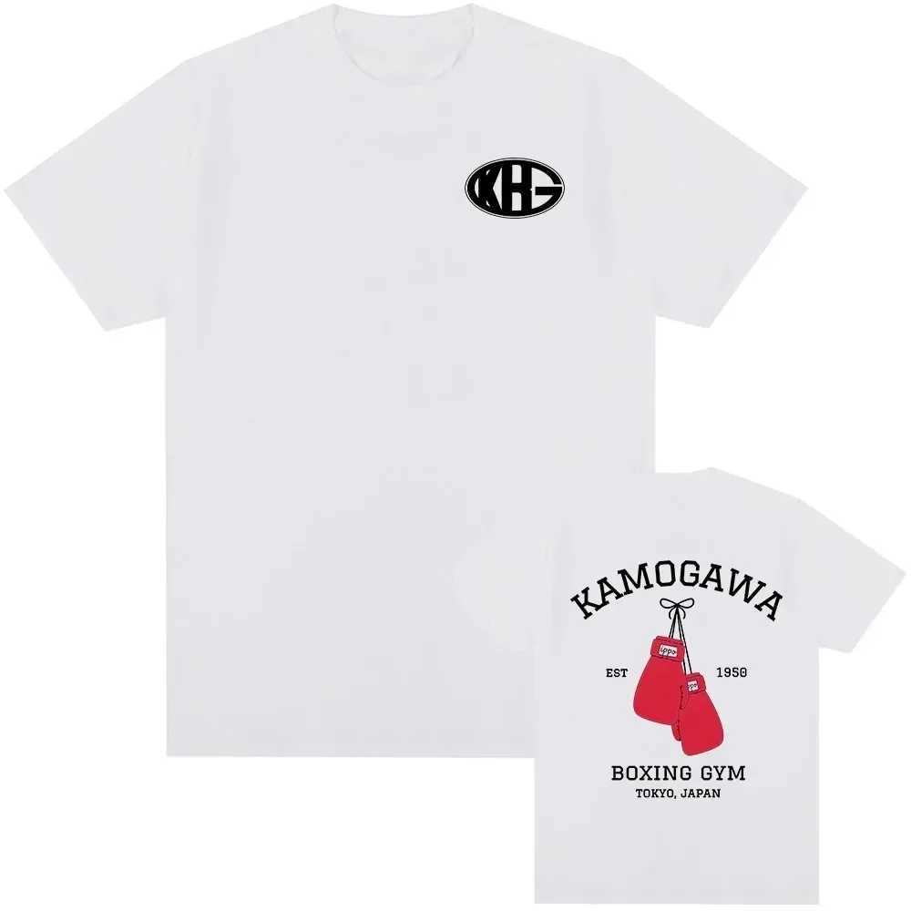 Hajime No Ippo T-Shirt Mens and Womens Harajuku Shirt with Battle Graphics Neutral Sleeves Casual Cotton Anime CostumesT250318