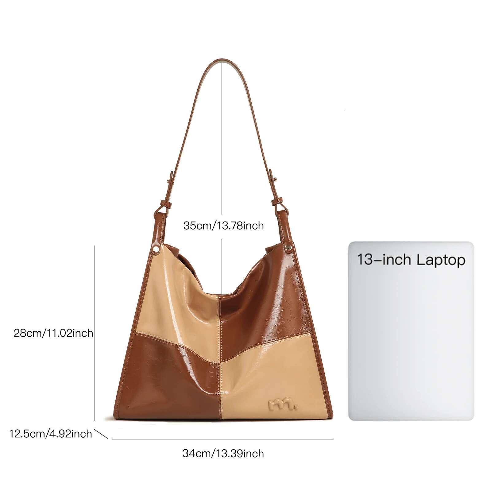 ITAMOOD Color Block Splicing Ladies Tote Leather Women's Handbag Original Designer Brand Shoulder Bag