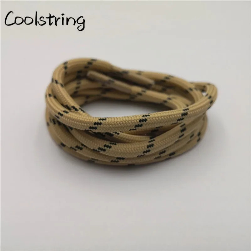 Coolstring Outdoor Round Rope Hiking Shoes Laces Striped Wear Resistant Sneakers Boot Shoelaces Strings For Men And Women Sports 250319