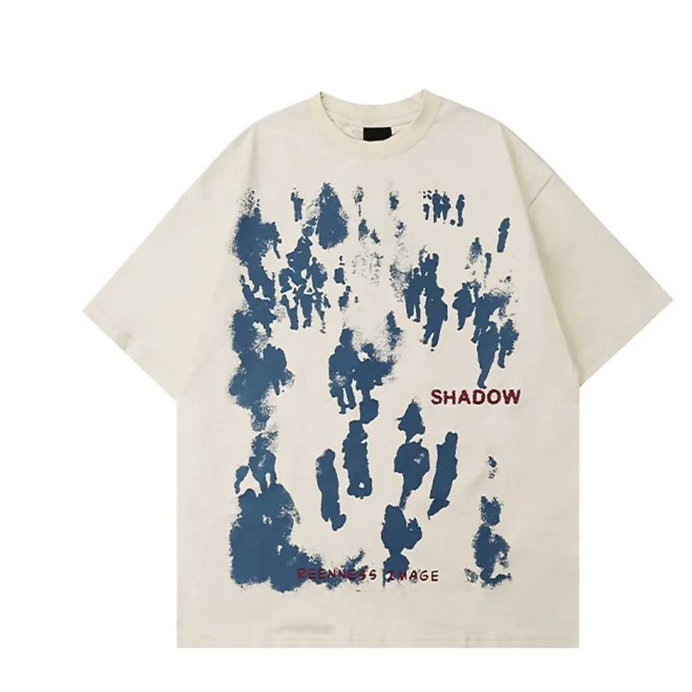 2017 Summer Mens Short sleeved T-shirt Hip Hop Character Shadow Printed T-shirt Street Clothing Harajuku Casual Cotton Loose Top T-shirt SalesT250318