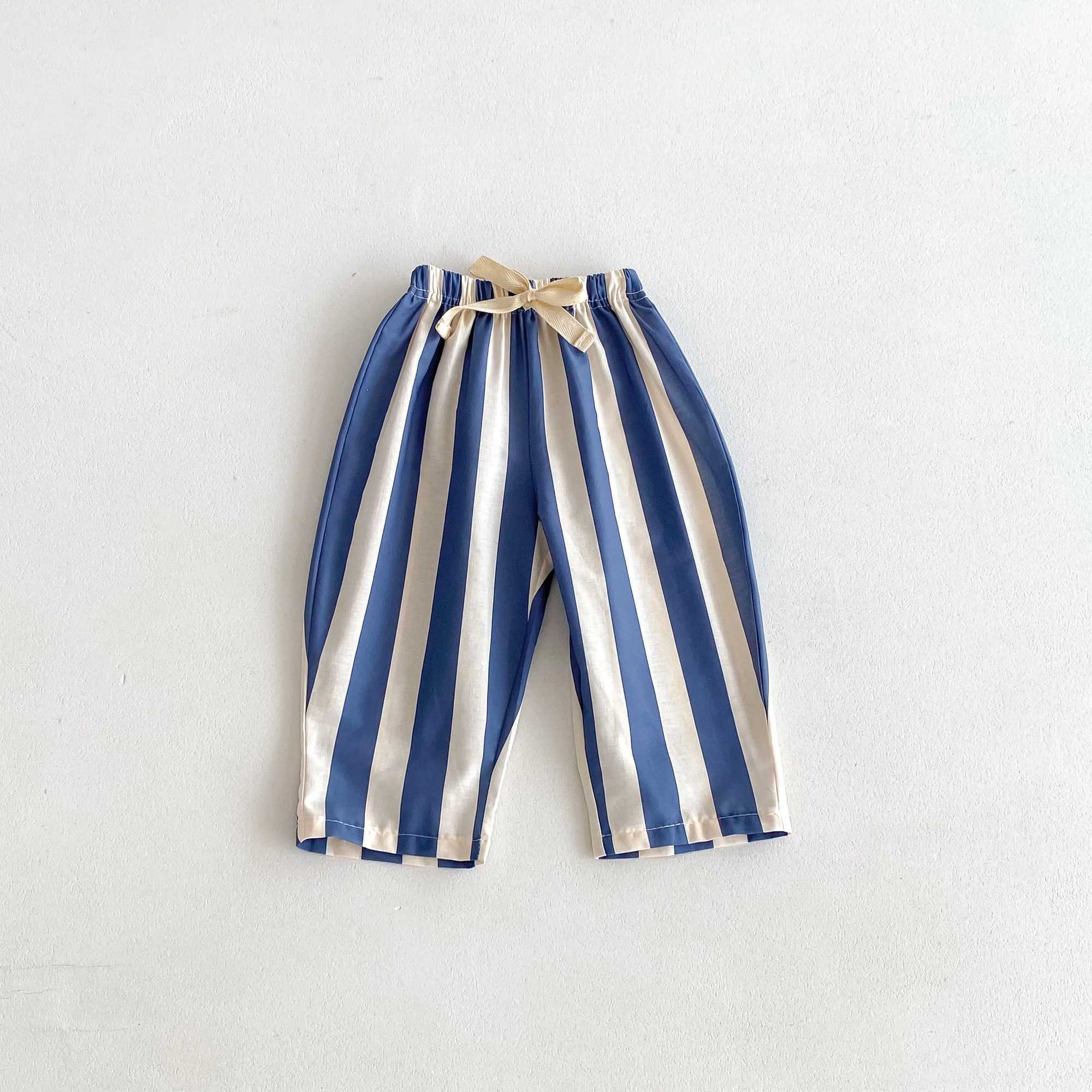 Fashion Striped Trousers For Childrens Clothes Summer Thin Loose Casual Kids Harem Pants Toddler Costume Boys Girls Long PantsT250318