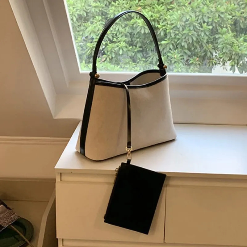 JIAERDI Retro Canvas Bucket Bag for Womens Elegant Street Casual Underwear Bag for Womens Retro Y2k Handbag 250317