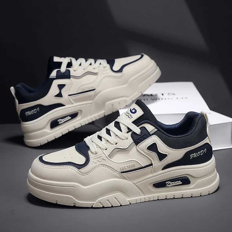 Mens thick soled comfortable casual shoes four season soft anti slip outdoor walking shoes student fashion sports board shoes Z250319