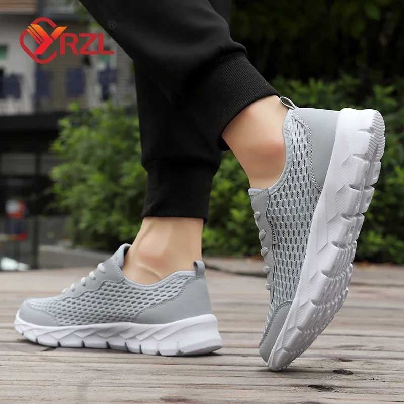 YRZL Mens Tennis Lightweight Breathable Mesh Sports Shoes Outdoor Slow Running Walking High Quality Sports Shoes Z250319