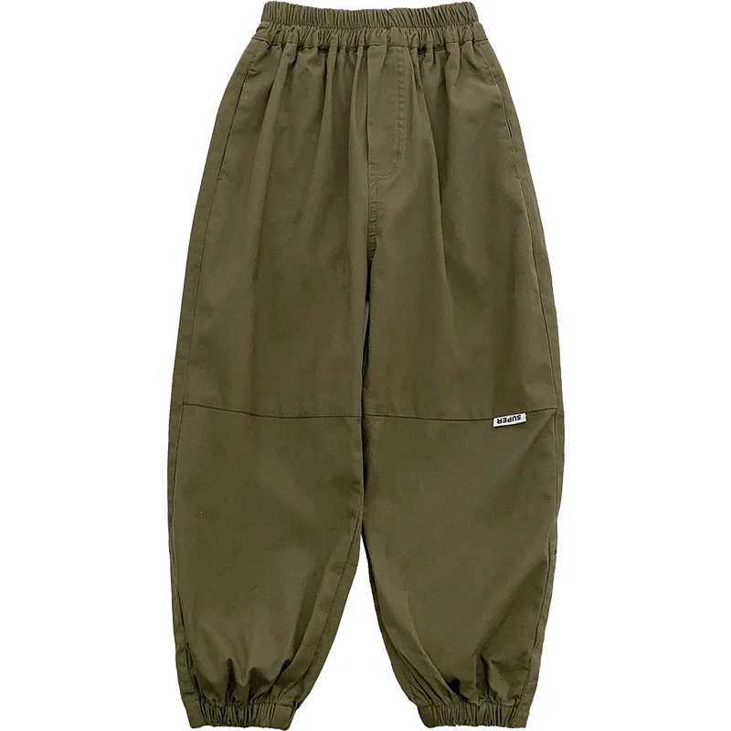 Childrens clothing fashionable loose harem pants summer thin breathable casual pants boys street hip-hop pantsT250318