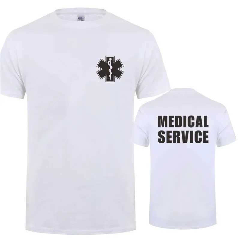 EMT nursing emergency medical service T-shirt mens casual T-shirt short sleeved mens cool top mens cotton short sleeved summerT250318