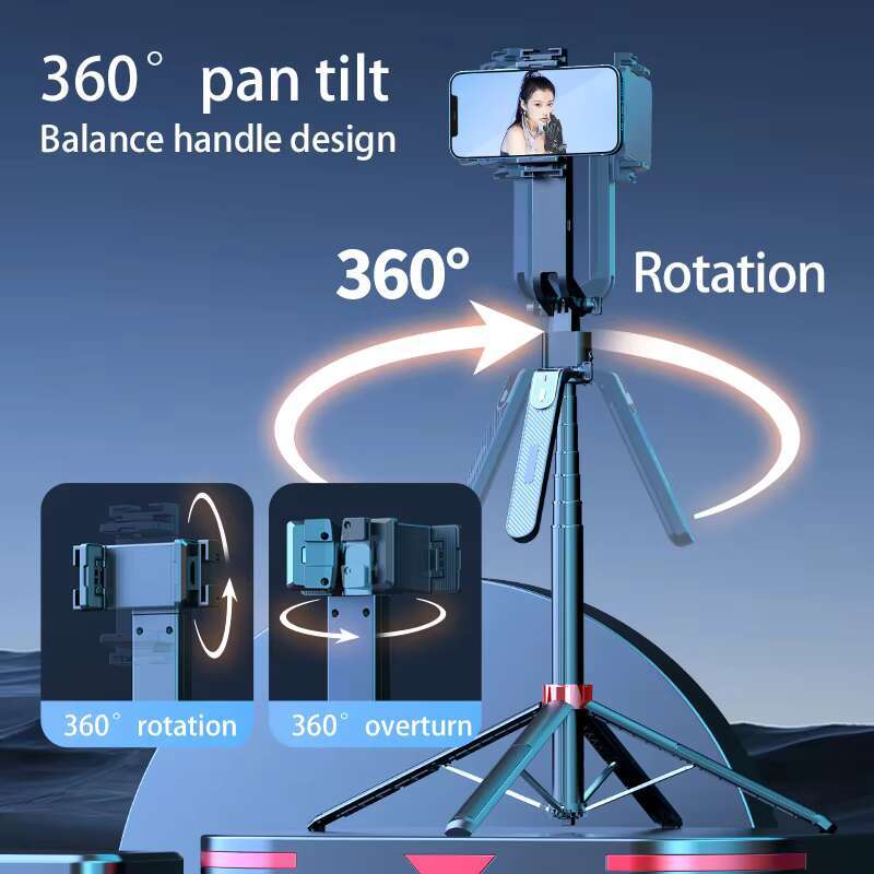 Wholesale Smartphone Accessories Selfir Stick Face Tracking AI Gesture Control Charging Stand Holder with Tripod for Tiktok