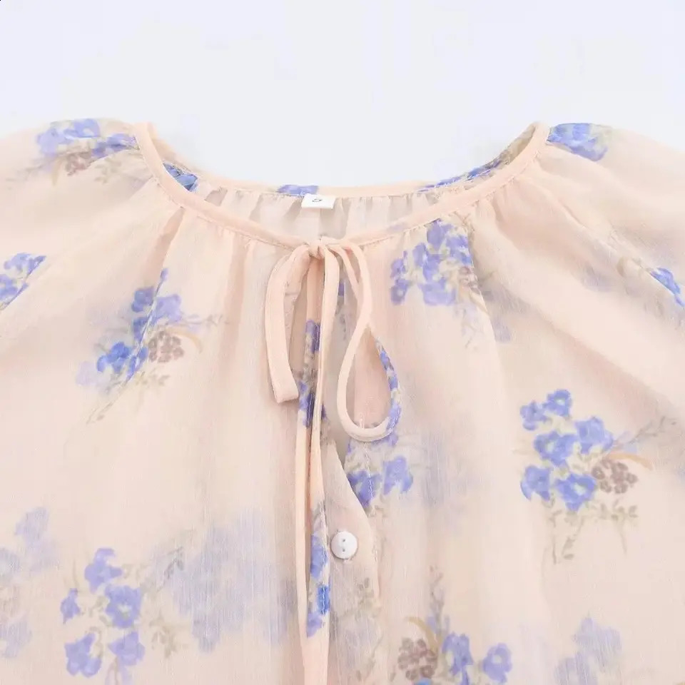 Trafshe Womens Flower Printed Shirt and Retro Summer Clothing Long Sleeve Y2k Top 2587056 250318