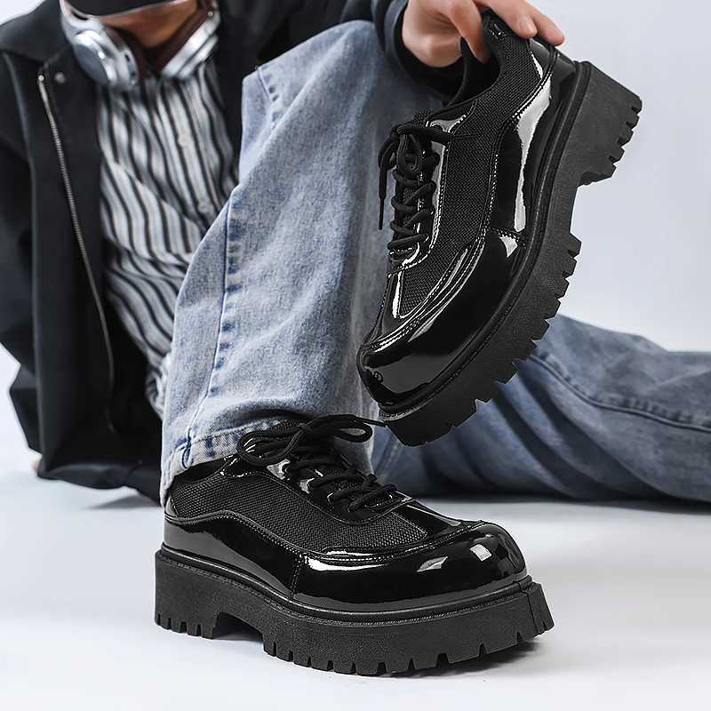 Business leather shoes mens casual shoes soft soled safety shoes plus size fi leather shoes work shoesXJ250319