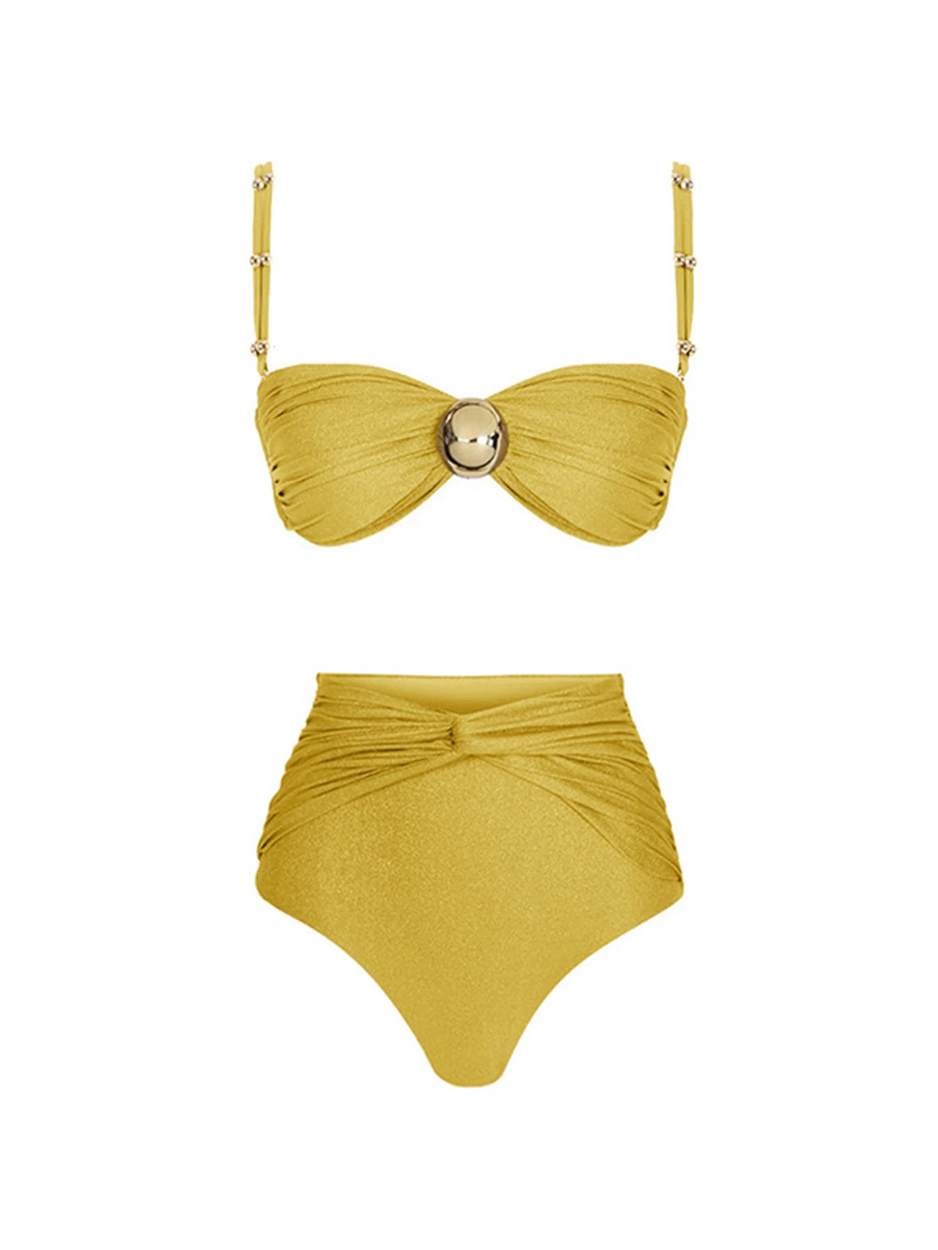 sexy high waisted bikini set push up swimsuit womens two-piece swimsuit beach wear womens swimsuit XL 250314