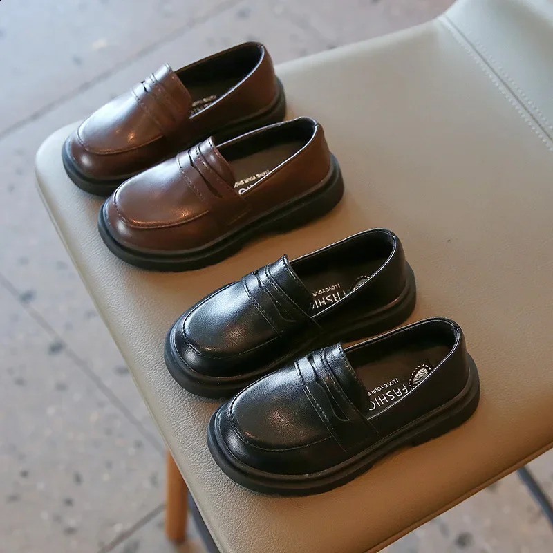 Childrens leather shoes suitable for casual sports boys girls childrens slippers school apartments and formal wedding occasions 2136 250319