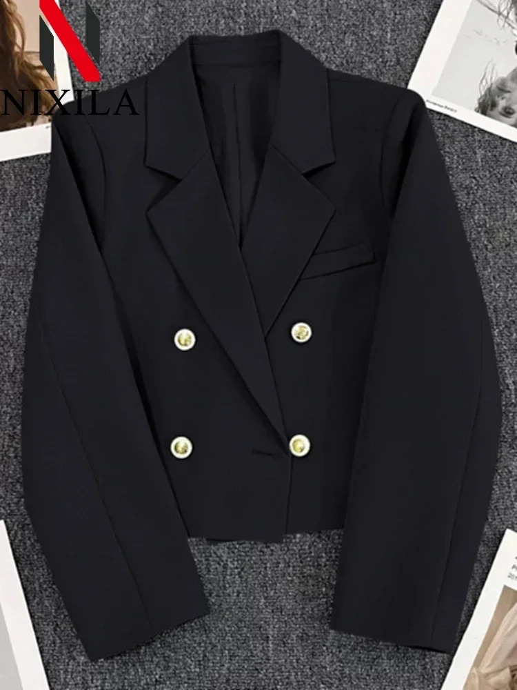 in Spring Autumn Blazer for Women Office Lady Jacket Korean Fashion Coats Chic Elegant Tops Outerwears Female Clothing 250319