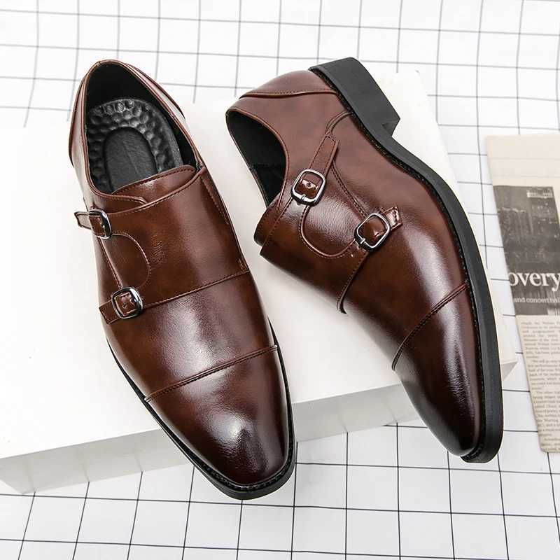 Classic brand Versatile mens leather casual shoes Office business shoes Pointed Low Heel mens formal shoes Large size 38-48XJ250319