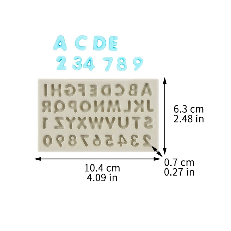 Alphabet Numeric Silicone Cake Fondant Mold Ideal for Creative Baking Projects