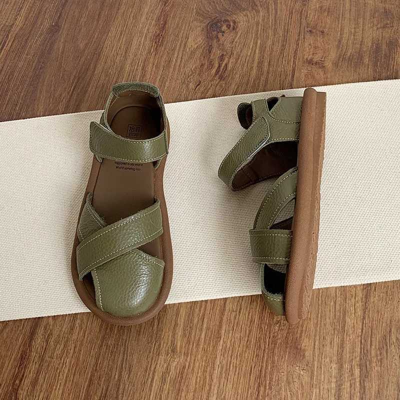 New Arrival Preppy Bun Head Roman Sandals for Women Soft Sold Summer One-line Casual Beach Shoes for Women T250318