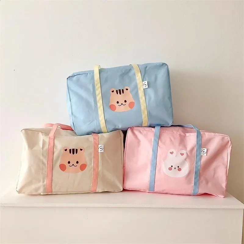 Ins Baby Kindergarten Quilt Storage Bag Korean Style Cute Cartoon Baby Bedding Travel Large Capacity Luggage Bag 250319