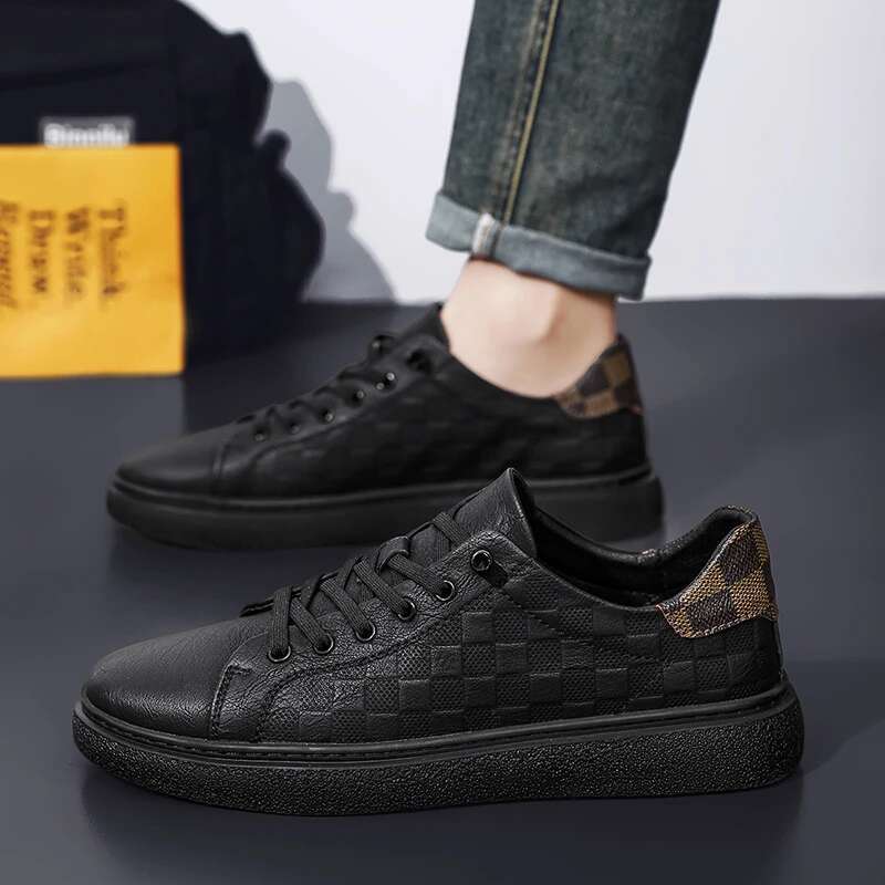 Fashion Basketball Sneakers Commuter Strap Thick Sole Wear Casual Men's Board Shoes