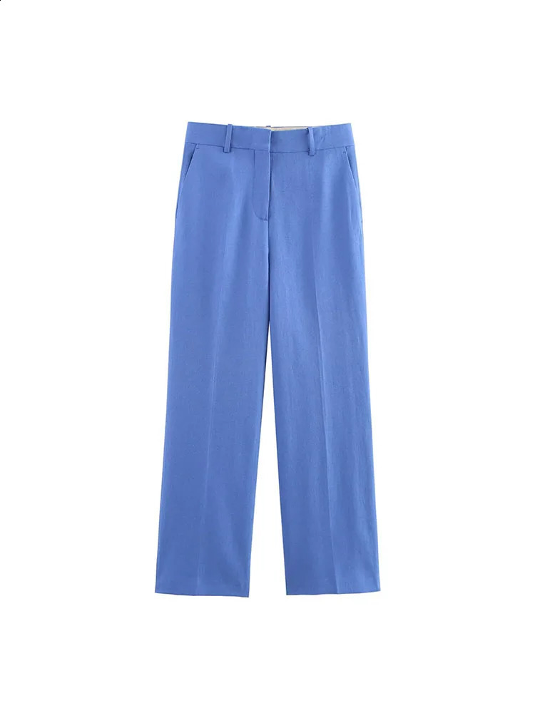 Women Spring Pant Suits 2Pieces Sets 2025 Casual Solid Linen Blazers Coats and Trousers Female Elegant Two Suit Clothes 250319